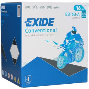 Exide EB16B-A 12V Conventional Motorcycle Battery