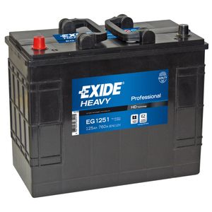 W656SE Exide Heavy Duty Commercial Professional Battery 12V 125Ah EG1251