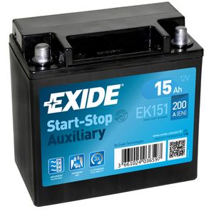 Exide EK151 AGM Auxiliary Car Battery