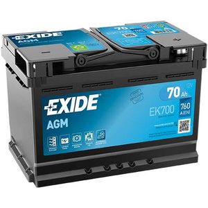 Exide 096 AGM Car Battery 70Ah AGM700 EK700