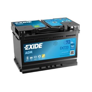 Exide 096 AGM Car Battery 72Ah EK720 12V