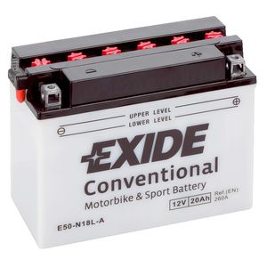 Exide E50-N18L-A 12V Conventional Motorcycle Battery