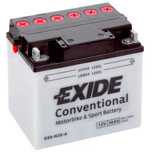 Exide E60-N30-A 12V Conventional Motorcycle Battery