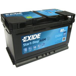 Exide 110 AGM Car Battery 80Ah AGM800 EK800