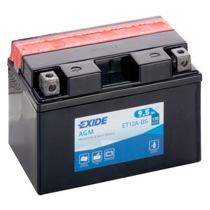 Exide ET12A-BS 12V AGM Motorcycle Battery YT12A-BS