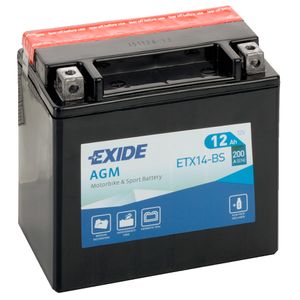 Exide ETX14-BS 12V AGM Motorcycle Battery