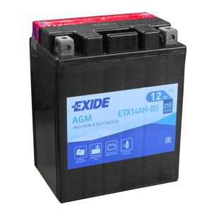 Exide ETX14AH-BS 12V AGM Motorcycle Battery