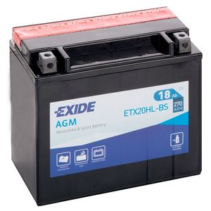 Exide ETX20HL-BS 12V AGM Motorcycle Battery