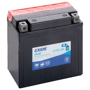 Exide ETX9C-BS 12V AGM Motorcycle Battery