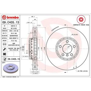 Brembo Brake Disc Single Vented 09.C405.13