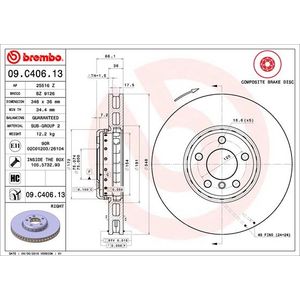 Brembo Brake Disc Single Vented 09.C406.13