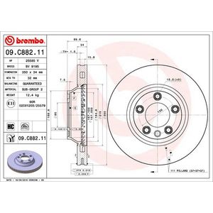 Brembo Brake Disc Single Vented Front 09.C882.11