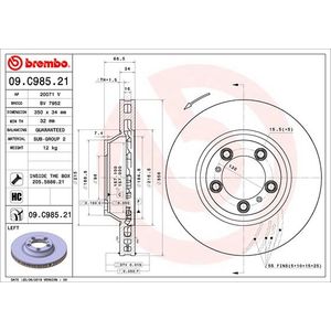 Brembo Brake Disc Single Vented 09.C985.21