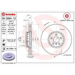 Brembo Brake Disc Single Vented 09.D094.13