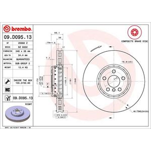 Brembo Brake Disc Single Vented 09.D095.13