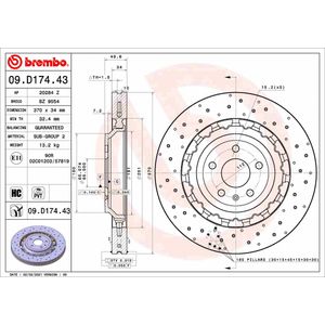 Brembo Brake Disc Single Vented Front 09.D174.43