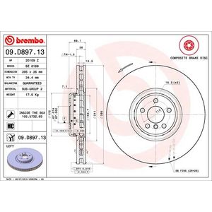 Brembo Brake Disc Single Vented 09.D897.13