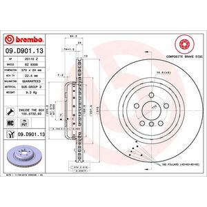 Brembo Brake Disc Single Vented 09.D901.13
