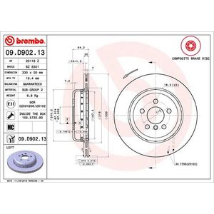 Brembo Brake Disc Single Vented 09.D902.13