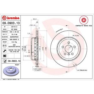 Brembo Brake Disc Single Vented 09.D903.13