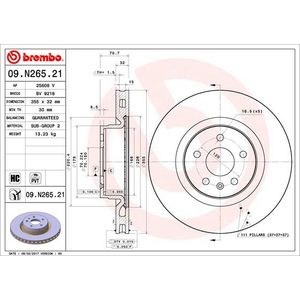 Brembo Brake Disc Single Vented Front 09.N265.21