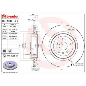 Brembo Brake Disc Single Vented Rear 09.N266.21