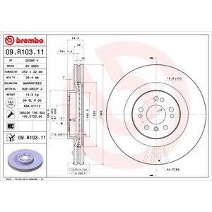 Brembo Brake Disc Single Vented Front 09.R103.11
