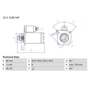 Bosch Starter Motor 0986010310