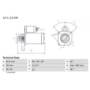 Bosch Starter Motor 0986010600