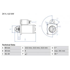 Bosch Starter Motor 0986011280