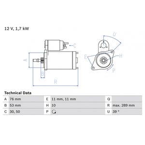 Bosch Starter Motor 0986016700