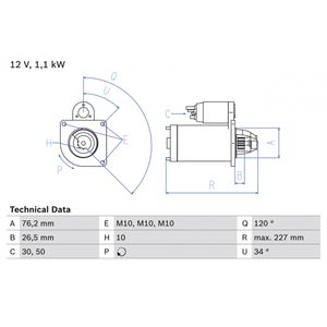 Bosch Starter Motor 0986017060