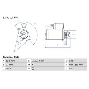 Bosch Starter Motor 0986018340