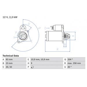 Bosch Starter Motor 0986019820