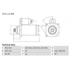 Bosch Starter Motor 0986020240