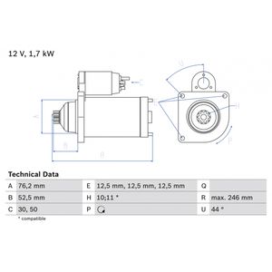 Bosch Starter Motor 0986020250
