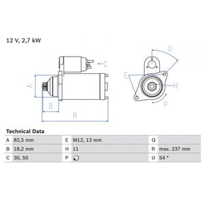 Bosch Starter Motor 0986020591