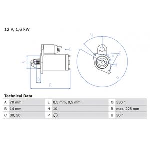 Bosch Starter Motor 0986021260