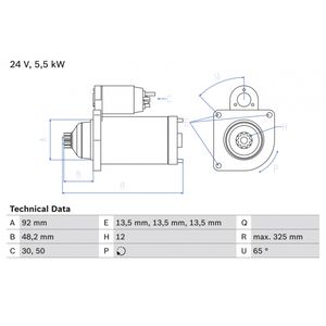 Bosch Starter Motor 0986021480