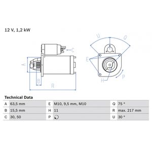 Bosch Starter Motor 0986022131