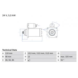 Bosch Starter Motor 0986022260