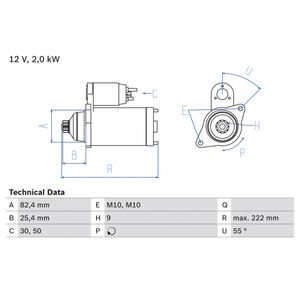 Bosch Starter Motor 0986022820