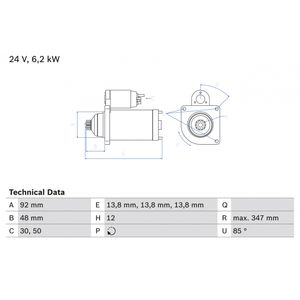 Bosch Starter Motor 0986022980