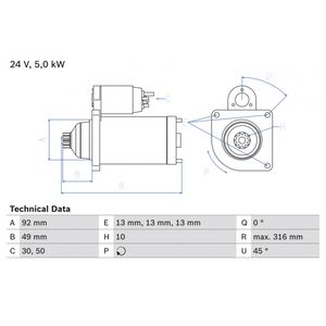 Bosch Starter Motor 0986023430
