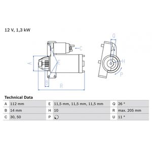 Bosch Starter Motor 0986023480
