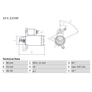Bosch Starter Motor 0986024040