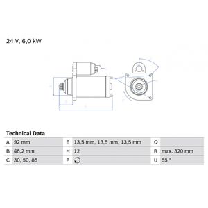 Bosch Starter Motor 0986025900