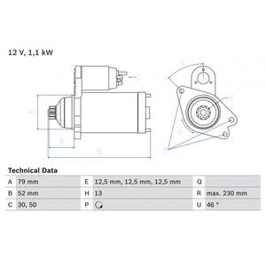 Bosch Starter Motor 0986026130