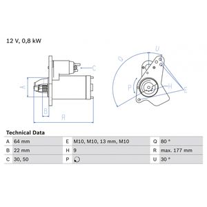 Bosch Starter Motor 0986026250