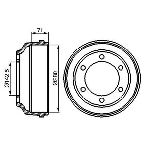 Bosch Brake Drum Rear 0986477047